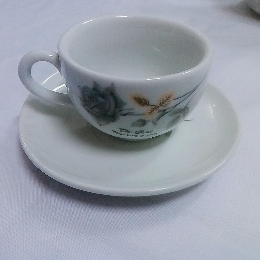 Bộ ấm chén in hoa hồng đen dung tích 500ml