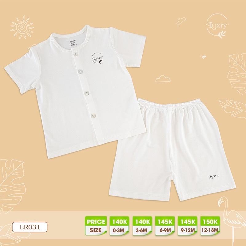 Bộ cộc tay Luxry Baby cho bé trai và bé gái - chất mềm mại thoáng mát - co dãn thấm hút - body newborn - áo quần trẻ eur