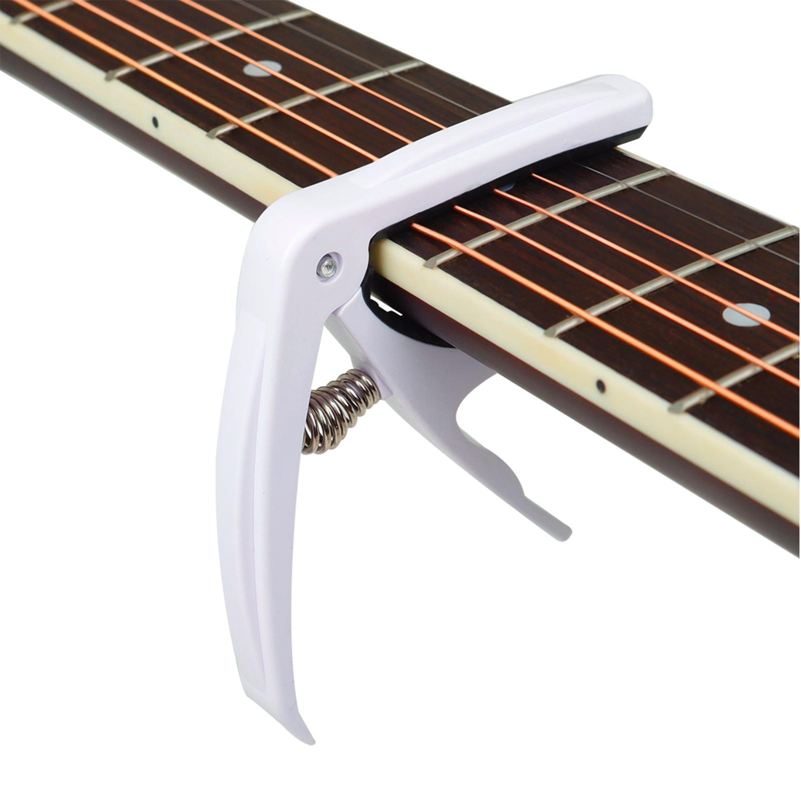 Quick Change Capo for Acoustic / Electric Guitar Ukulele Universal White
