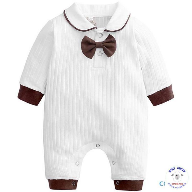 Body công tử Liền thân có nơ cổ cho bé trai ORGANIC COTTON