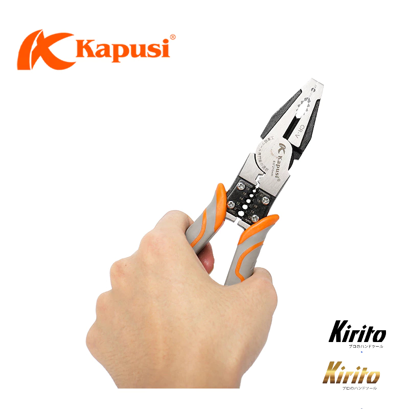 Kìm điện đa năng công nghiệp Nhật Kapusi JAPAN thép CR-V cao cấp