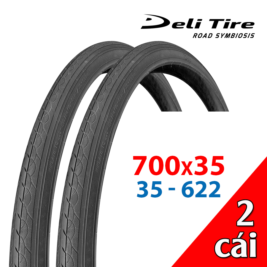 Vỏ xe đạp 700X35 gai chìm SA-230 DELI-TIRE - 2 cái lốp xe đạp