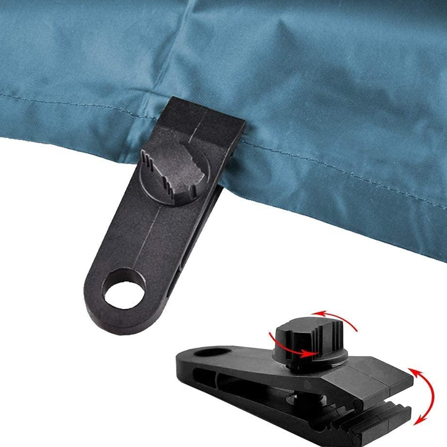 Kẹp bạt, 10 Kẹp bạt có dây Bungee, Kẹp bạt bạt, Phụ kiện mái hiên, dùng cho lều, mái hiên, làm vườn, cắm trại ngoài trời