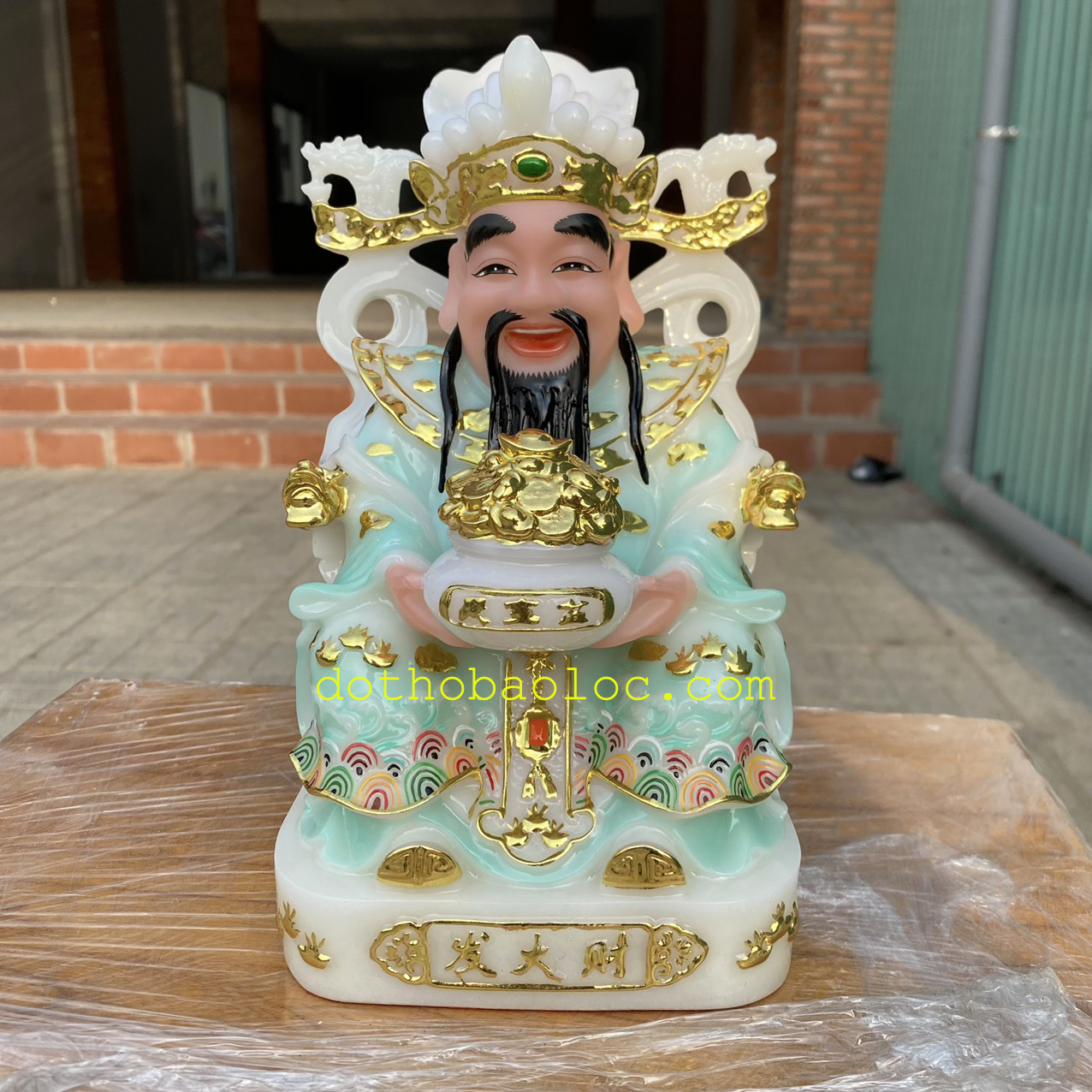 Tượng Thần Kim T.iền chiều Tài Lộc cao 10 inch - 24cm
