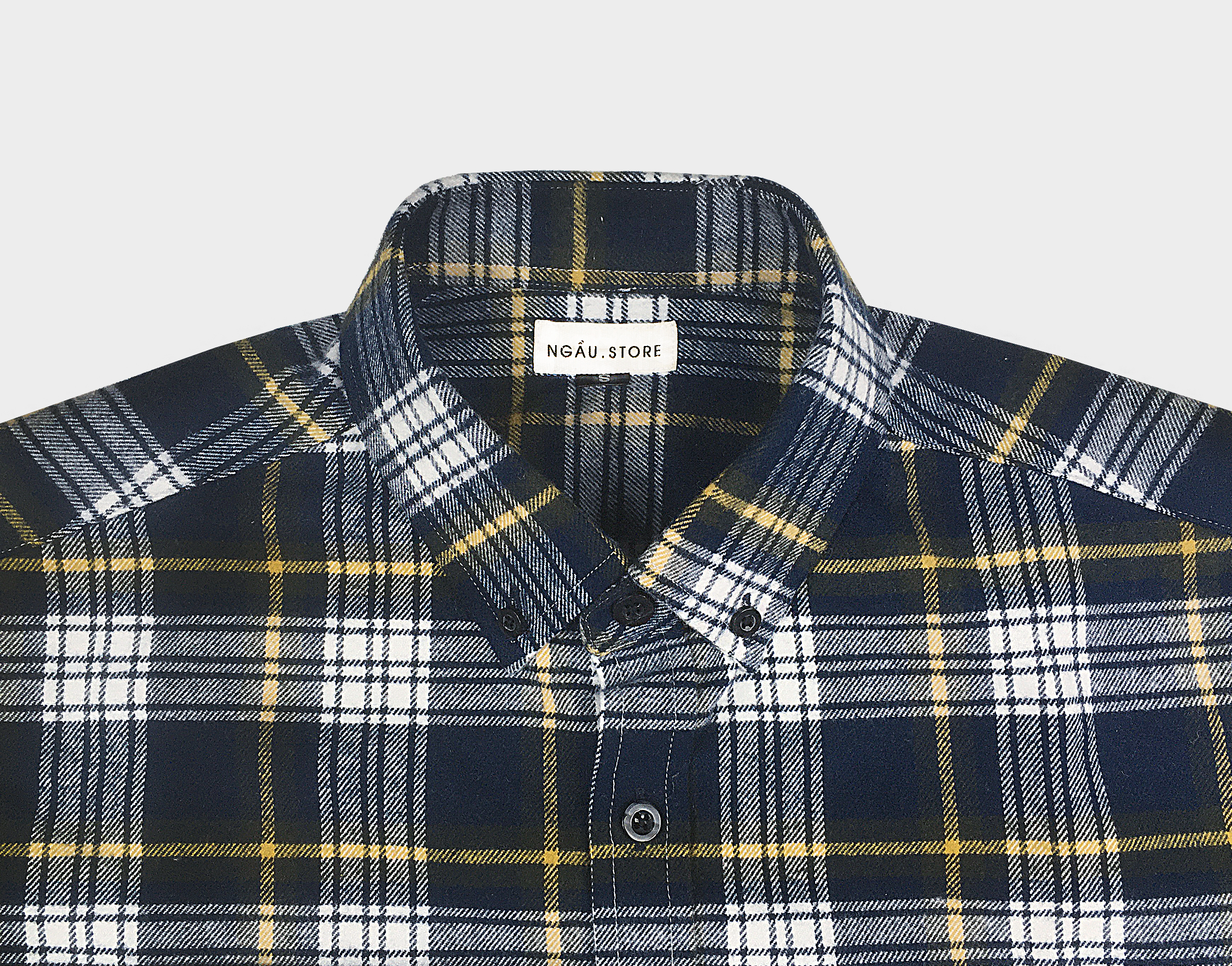 Áo sơ mi nam dạ dày, sơ mi caro chất lệu flannel shirt