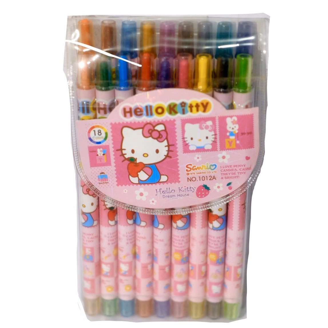 Bút sáp vặn Hello Kitty 18 màu