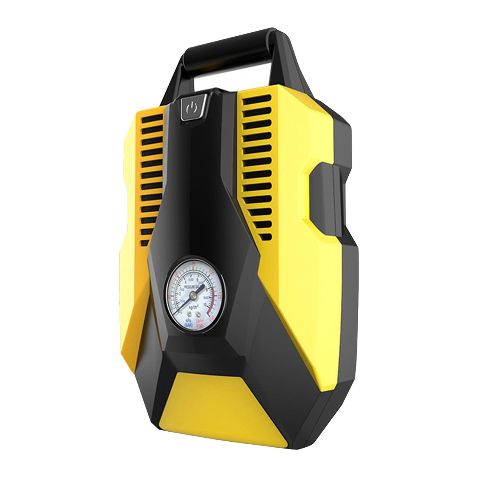 Portable Air Compressor for Car Tires, Portable Digital Car Tire Inflator, 12V DC with Emergency LED Flashlight for Cars, Motorcycles, Bikes