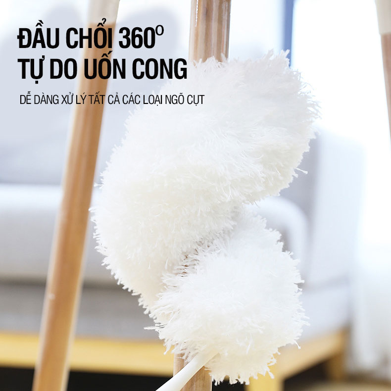 Chổi Quét Trần Nhà OKwife HD-7823A-40 - Cây Quét Mạng Nhện Đa Năng, Chổi Lông Quét Bụi Trần Nhà