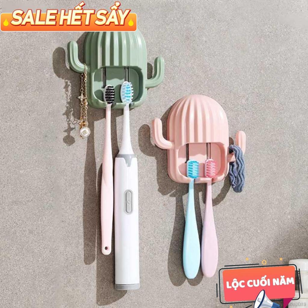 Giá Để Bàn Chải Đánh Răng Đa Năng Hình Cây Xương Rồng Đáng Yêu