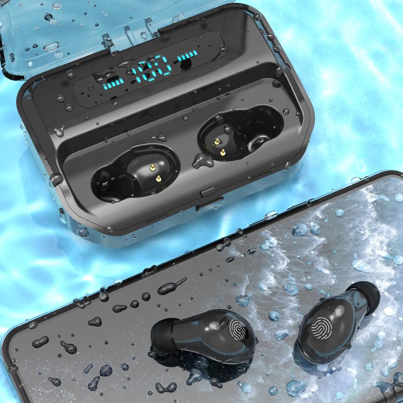 Tai Nghe Không Dây Bluetooth V5.0 TWS Tai Nghe Không Dây Bluetooth Màn Hình Hiển Thị LED Với 4200 MAh Power Bank Tai Nghe Có Micro