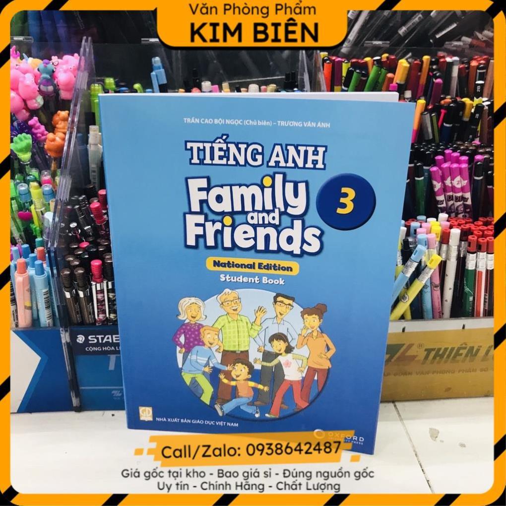 Bìa bao + tiếng anh 3 family and friends theo chân trời sáng tạo