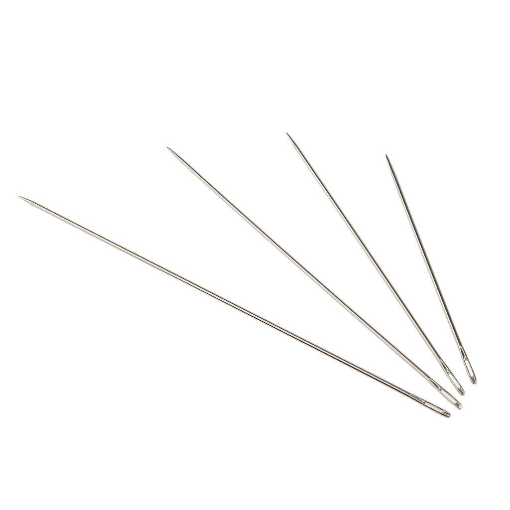 4 Assorted Sizes Hand Sewing Needles For Easy Threading Darning Binding Bank Voucher