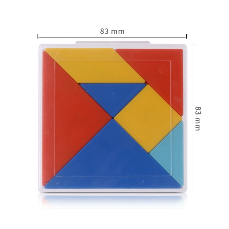 Bộ đồ chơi gỗ lắp ghép xếp hình tam giác tangram puzzle 7 miếng Deli - Đồ chơi giáo dục tư duy trí tuệ cho bé từ 3 tuổi - 74304