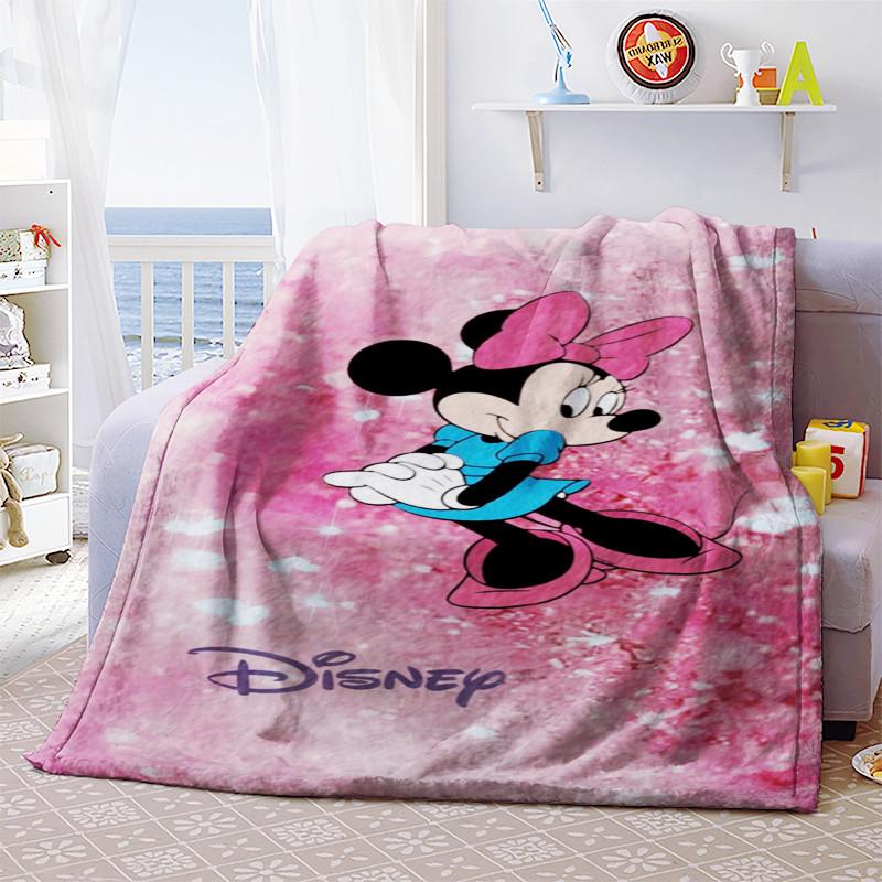 Disney Mickey Minnie Mouse Chăn Ủ Hình Mềm Mại Dép Nỉ Dày Chăn Ném Tấm Trên Giường Cũi Cho Bé Gái Bé Trai Trẻ Em Quà Tặng