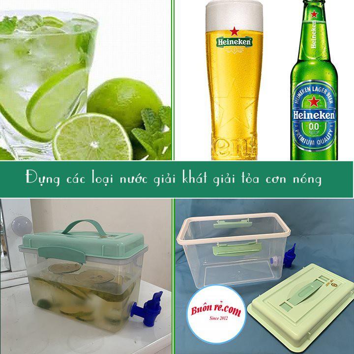 Bình đựng nước có vòi 2.5l, 5l Việt Nhật, Bình đựng nước trà, nước trái cây để trong tủ lạnh tiện lợi -br01376