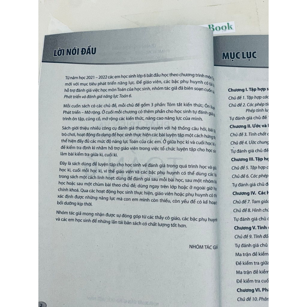 Sách - phát triển và đánh giá năng lực toán 6 - ĐN