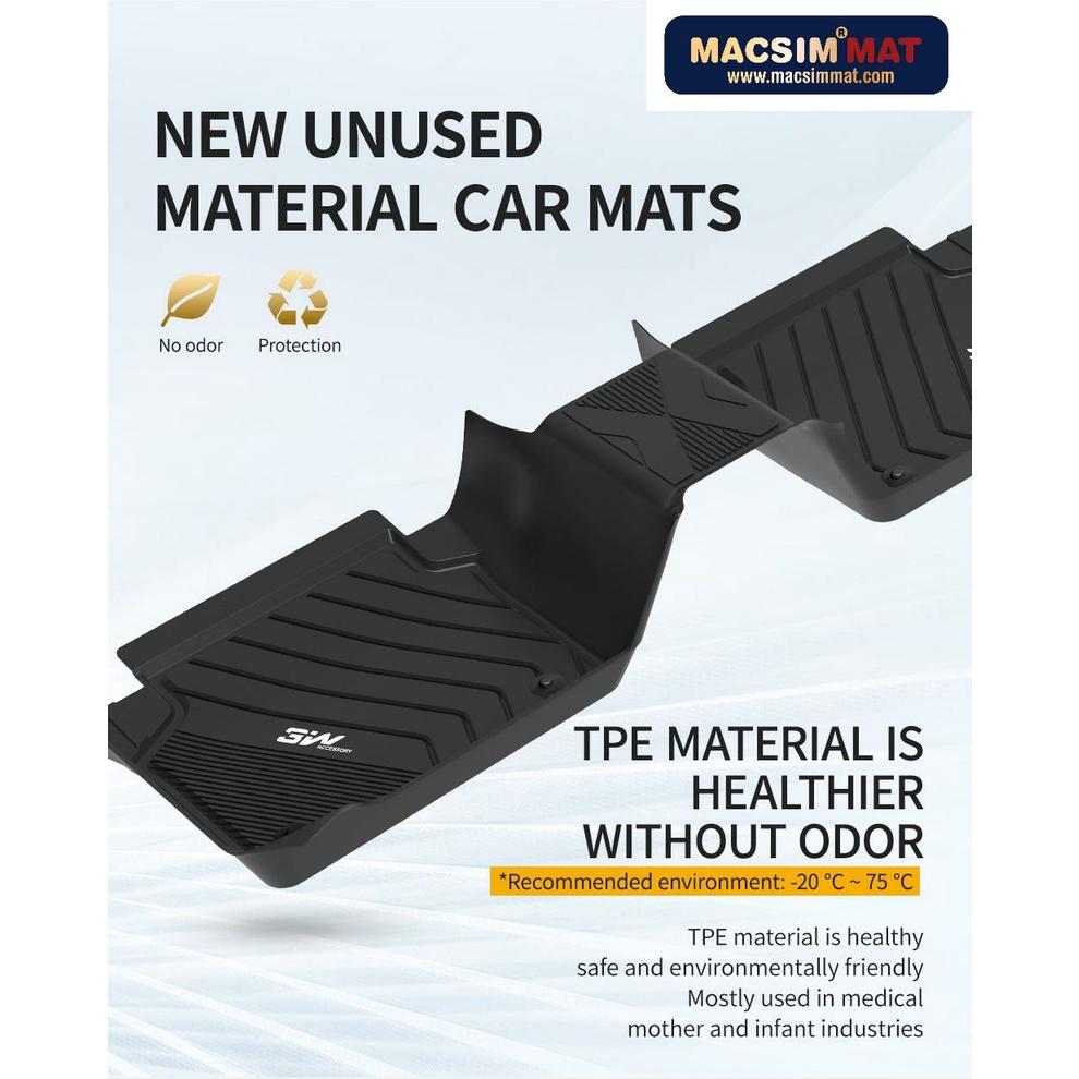 Thảm lót sàn xe ô tô BMW X1 2015-đến nay nhãn hiệu Macsim 3W - chất liệu nhựa TPE đúc khuôn cao cấp - màu đen