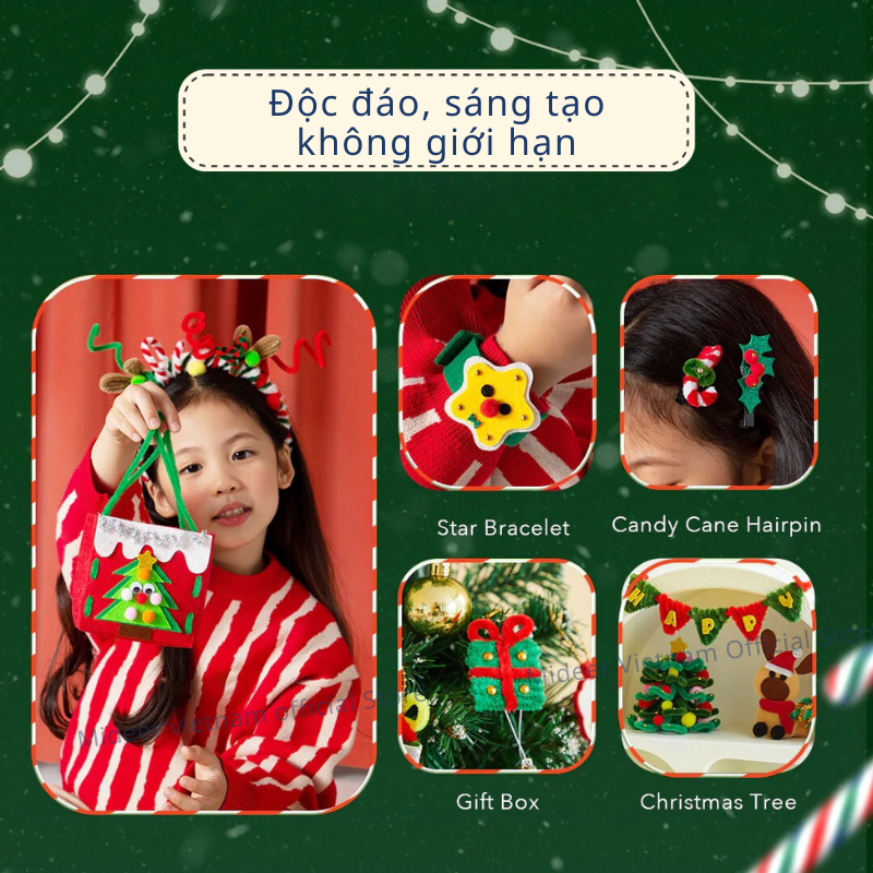 Đồ chơi trang trí cây thông noel Mideer Christmas Creative Crafting Bucket