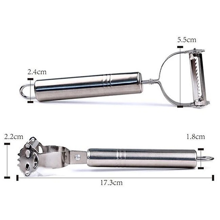 Nạo Rau Củ Quả, Gọt Trái Cây, Dụng Cụ Bào Sợi Thép Không Gỉ Inox 304 Cao Cấp Đa Năng 3 In 1 Tiện Lợi Chính Hãng TOKDODO