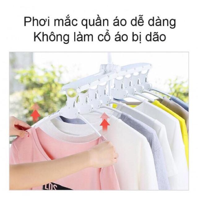 Móc treo quần áo thông minh 8 trong 1 có thể gấp gọn loại dày