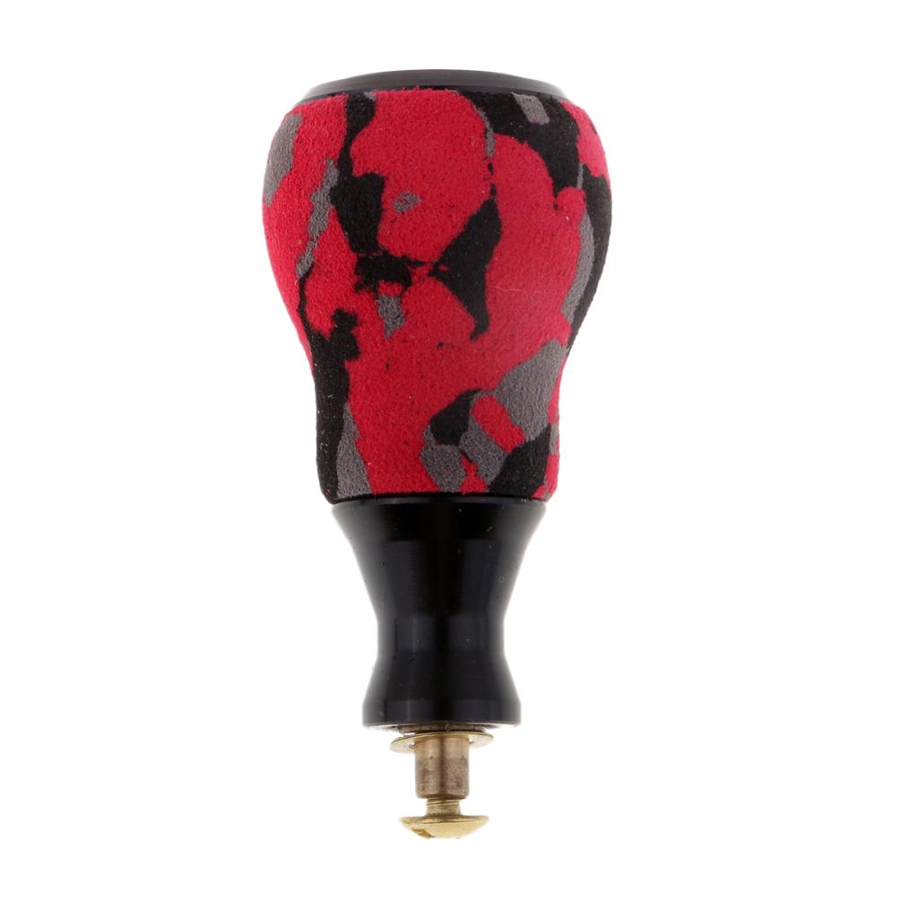 Red EVA Reel Handle Knob Fishing Reel Handle EVA Grip for Baitcasting Reel