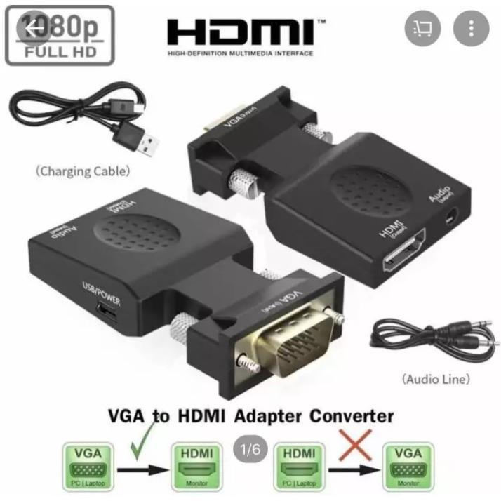 Đầu chuyển VGA RA HDMI (có audio) Box