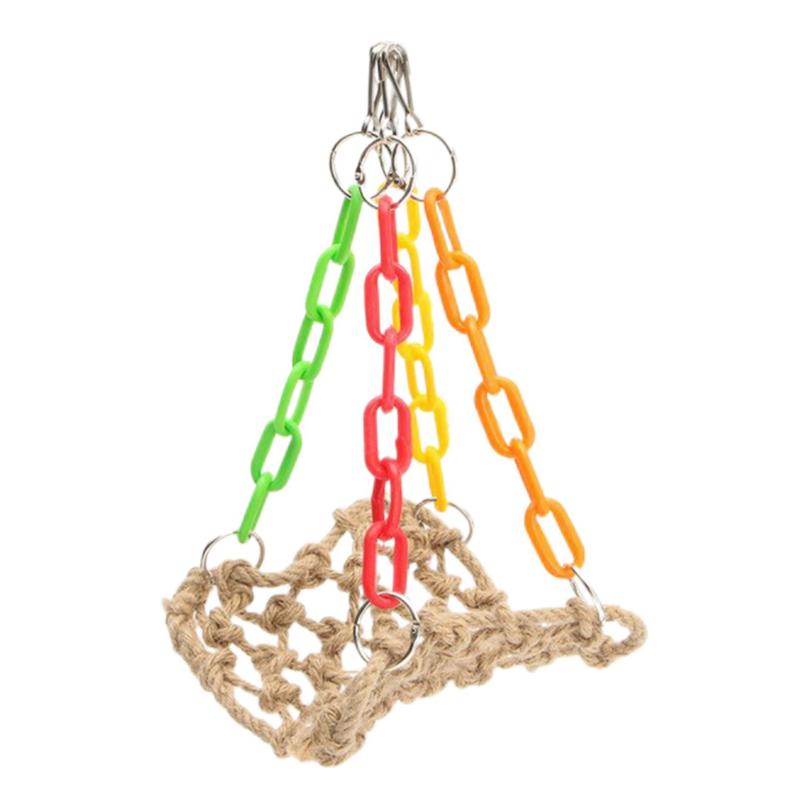 Pet Bird Swing Parrot Parakeet Budgie Cockatiel Cage Hammock Toys Hanging