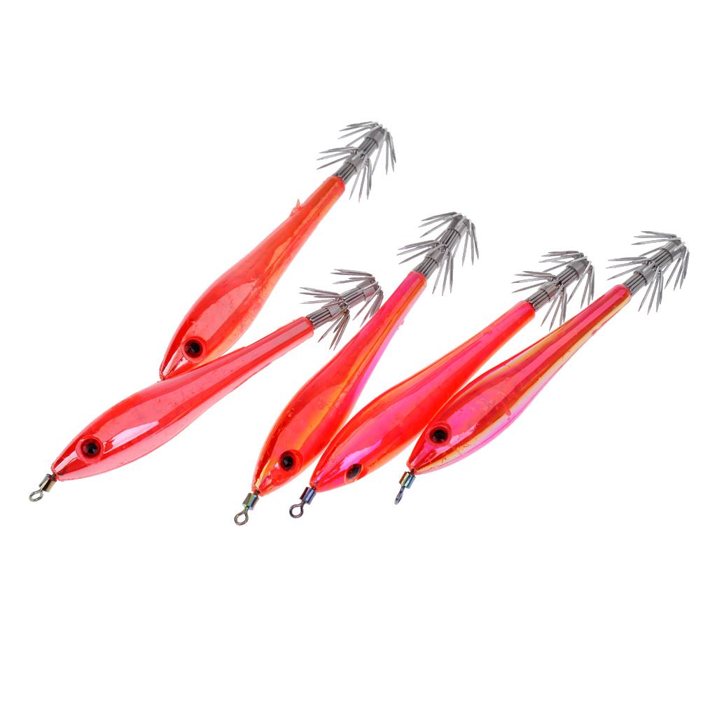 15pcs Noctilucent Squid Lures Cuttlefish Saltwater Fishing Lure Hook Bait