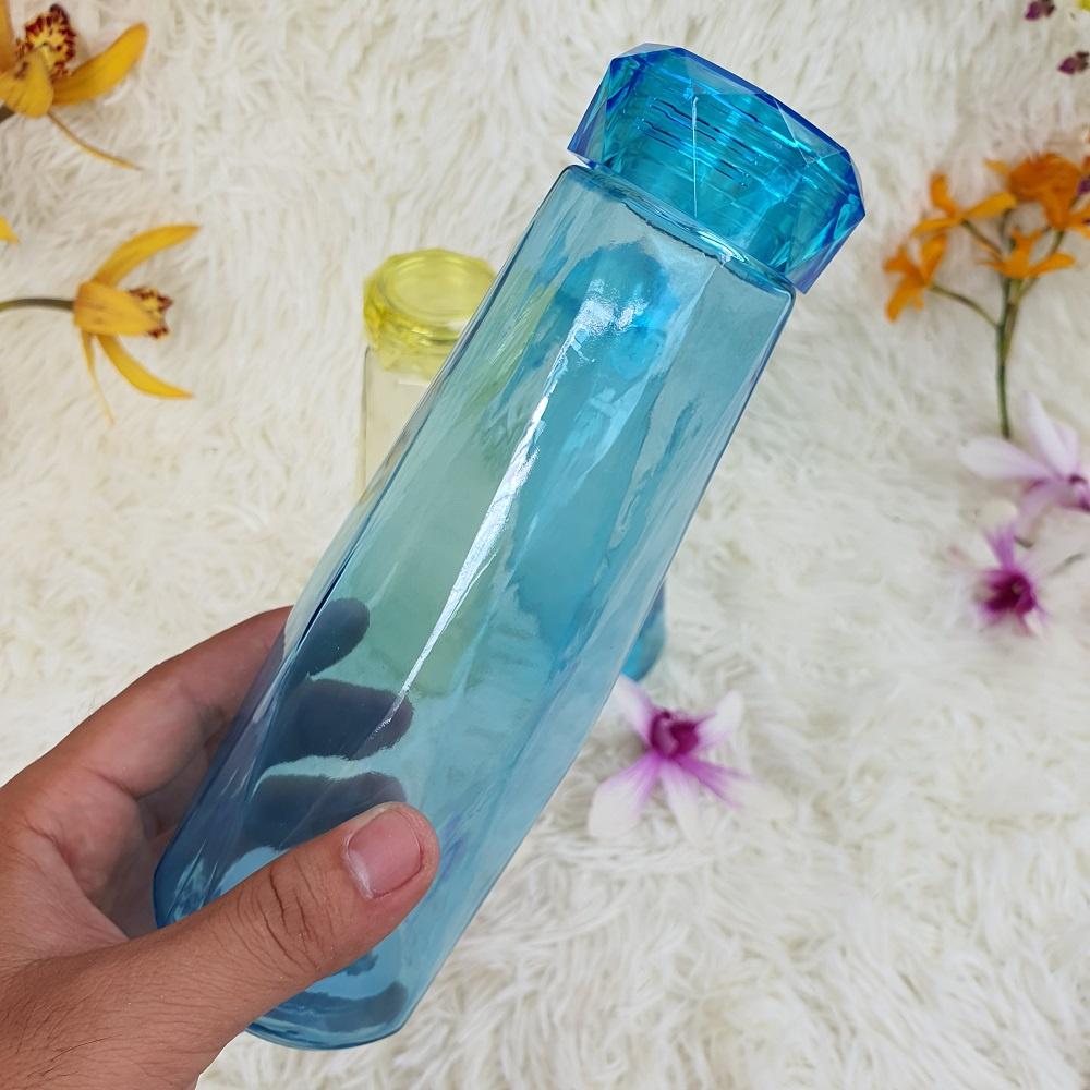 Bình Thủy Tinh Chai Đựng Nước Dáng Kim Cương Diamond Cao Cấp 430ml