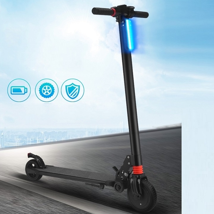 Xe Scooter Điện Xếp Gọn S8 Không Yên Cao Cấp , Phiên Bản Giới Hạn 10km/lần sạc, Tải 100kg