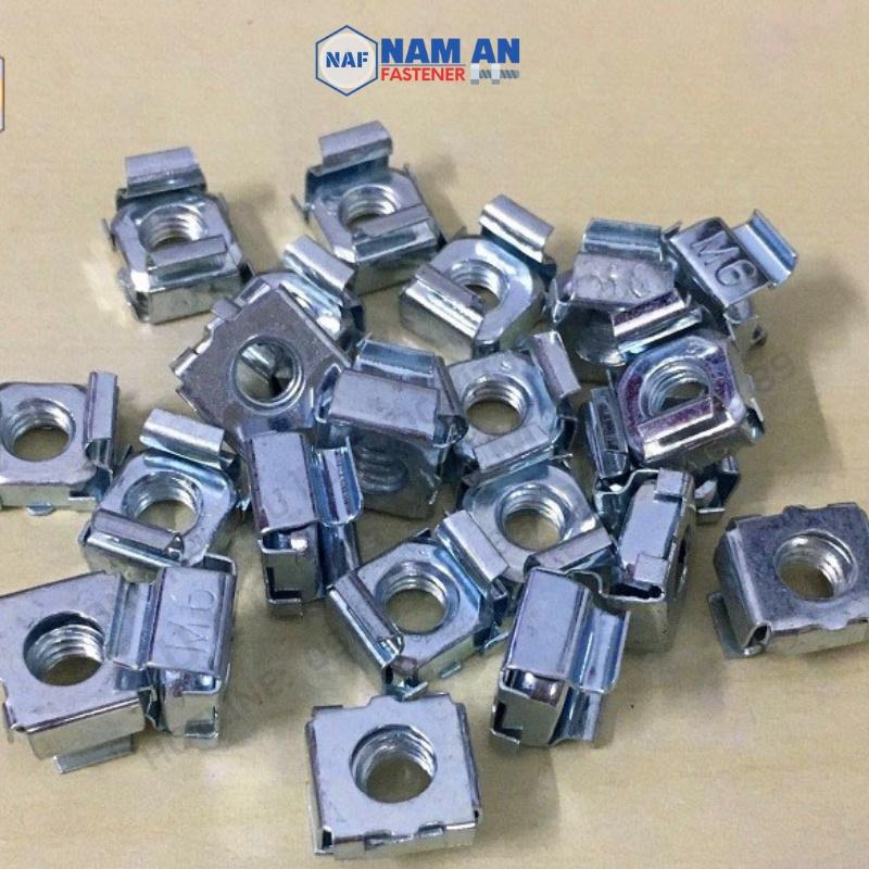 100 con Đai ốc cài M6, M8, Đai ốc cài mạ Niken chuyên dùng trong Tủ điện