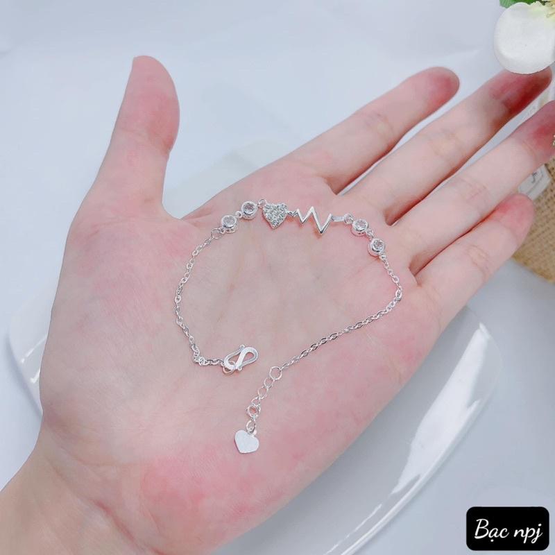 Lắc tay trái tim , Vòng tay nữ Bạc Ta ️ XINH XẮN ️ giá siêu rẻ - Bạc Npj