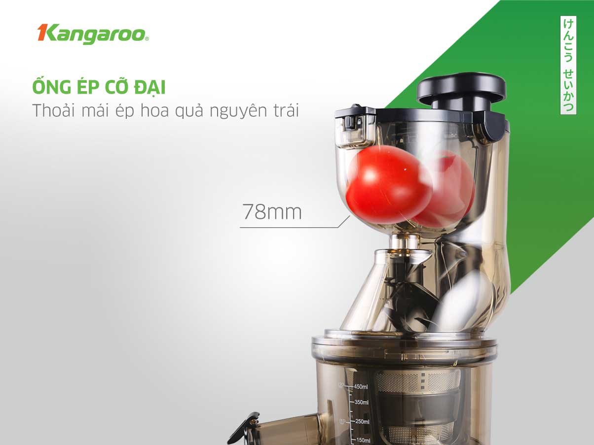 MÁY ÉP TRÁI CÂY KANGAROO KG200SJD2 (MÁY ÉP CHẬM 665ml - 200W) Hàng Chính Hãng