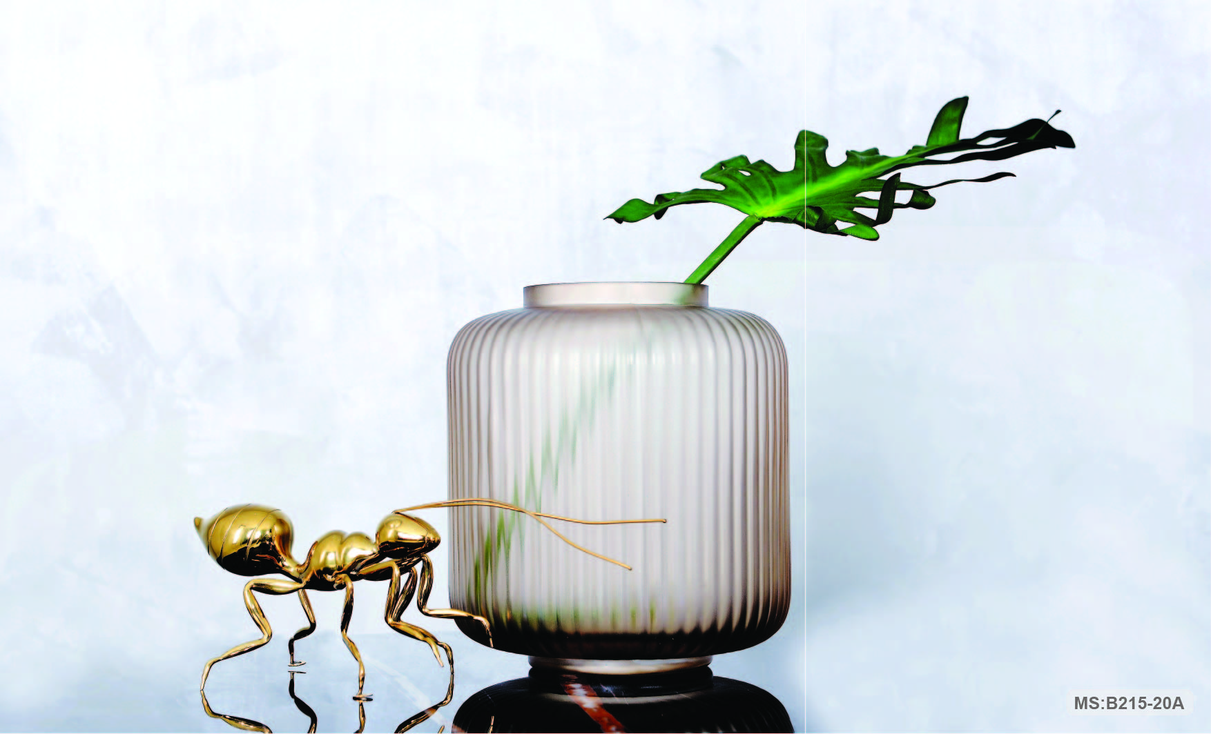 Lọ hoa thủy tinh cao cấp 22cm - Phong cách Bắc Âu -Lọ thủy tinh B215-20A