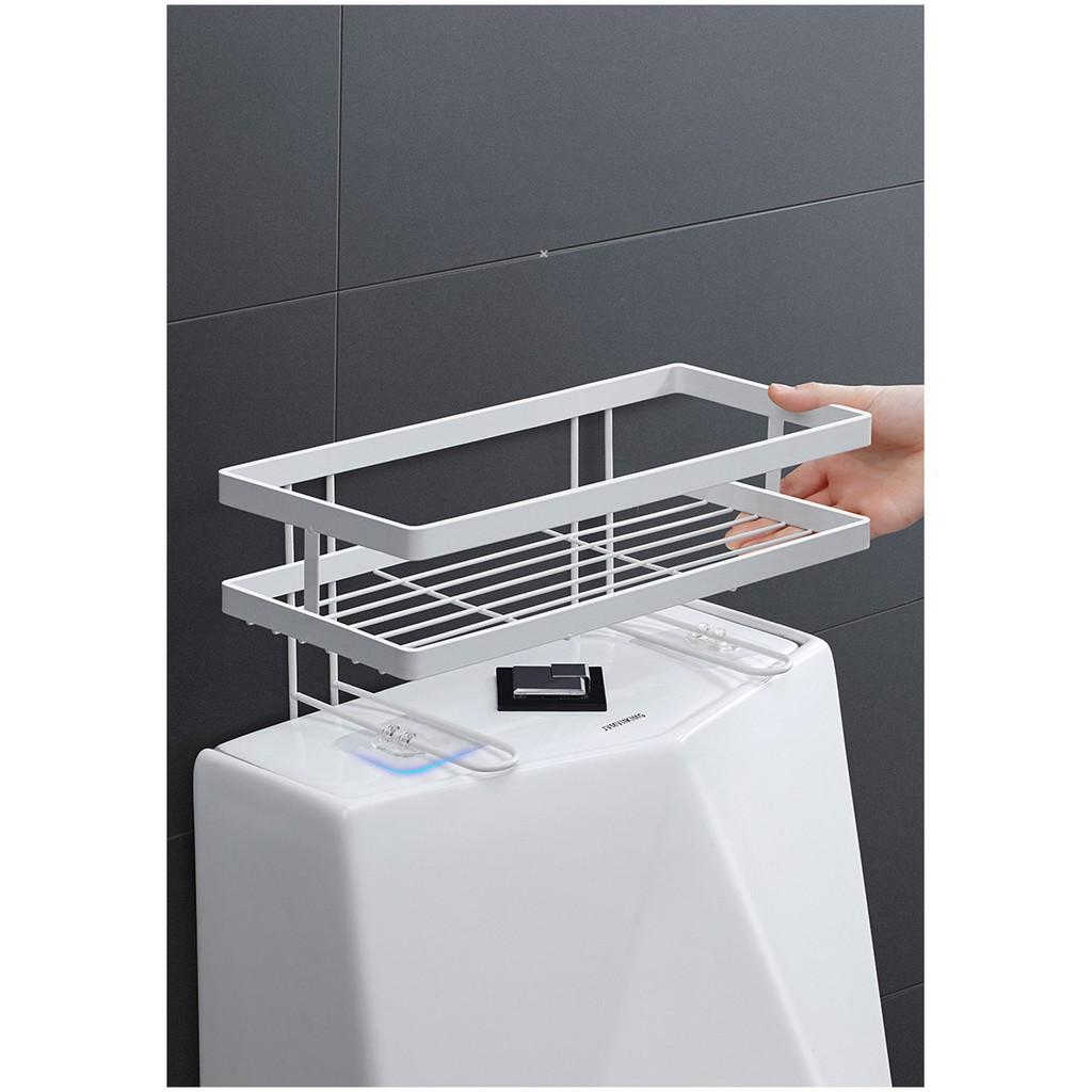 Kệ Sắt Đen Gài Để Đồ Trên Bồn Cầu Tabihome Mới 2 Chân