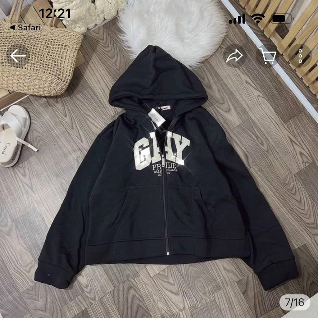 Áo Hoodie Zip Nỉ Ngoại Xuất Khẩu GAY - Áo Khoác Nỉ dây kéo nam nữ UNISEX