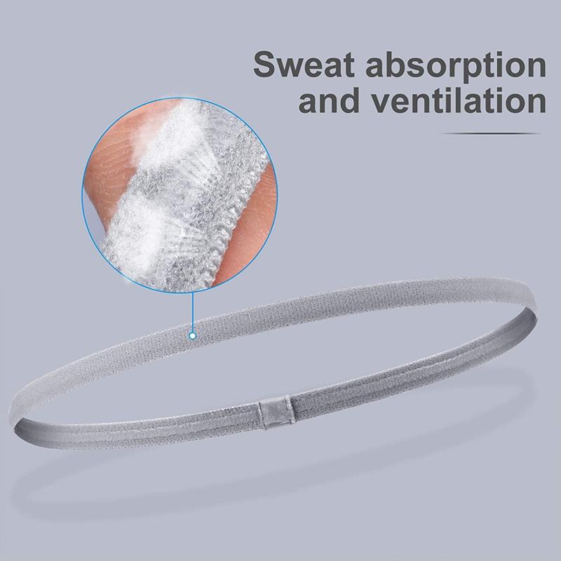 9 PCS dày không trượt băng qua băng đô bộ đầu tóc, tập thể dục tóc và dây đeo mồ hôi cho phụ nữ và nam giới