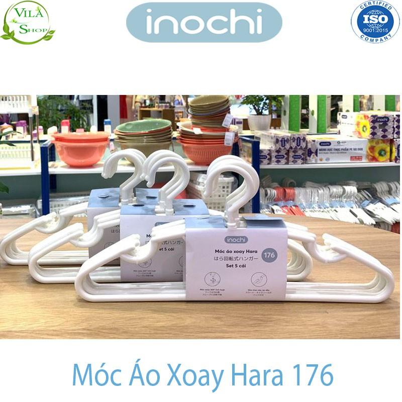 Móc Treo Quần Áo, Móc Treo Xoay Hara 176, Nhựa Cao Cấp INOCHI Giúp Quần Áo Gọn Gàng Ngăn Lắp