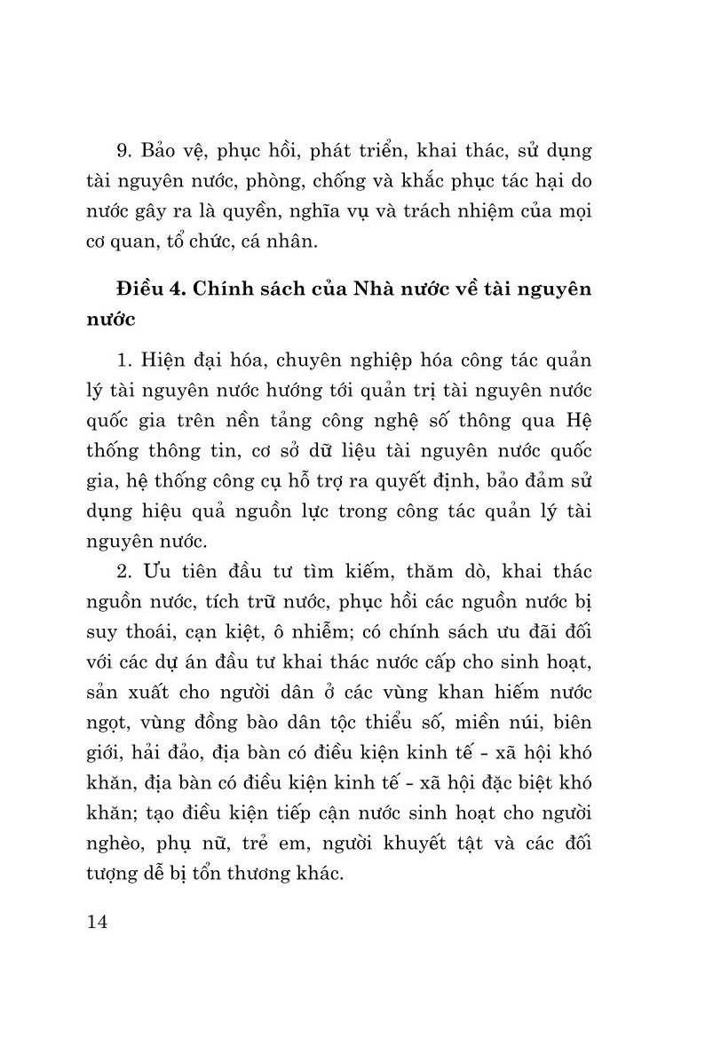 Luật tài nguyên nước ( bản in 2024)