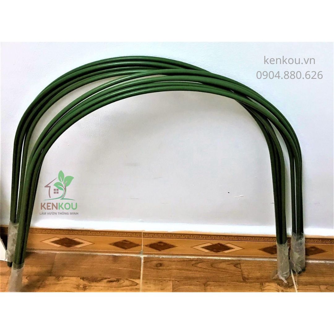 Combo 10 Vòm luống lõi thép bọc nhựa Nhật bản - phủ nylon, lưới côn trùng, vải không dệt, ngăn sương, giữ ấm