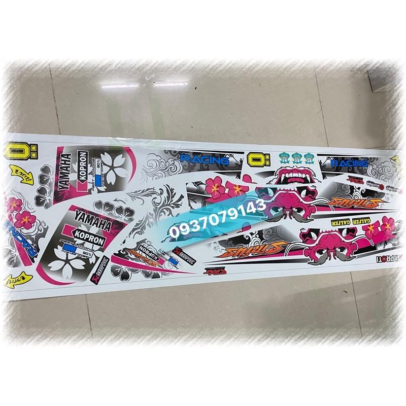 Tem rời dành cho xe Sirius đầu rồng trắng hồng