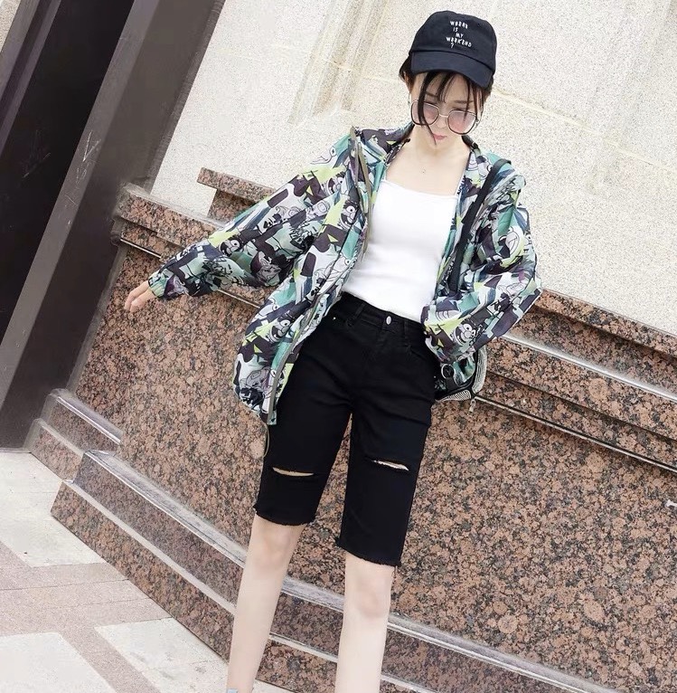 Quần jean ngố lửng BIG SIZE đen tuyền lưng cao co dãn mạnh 3225