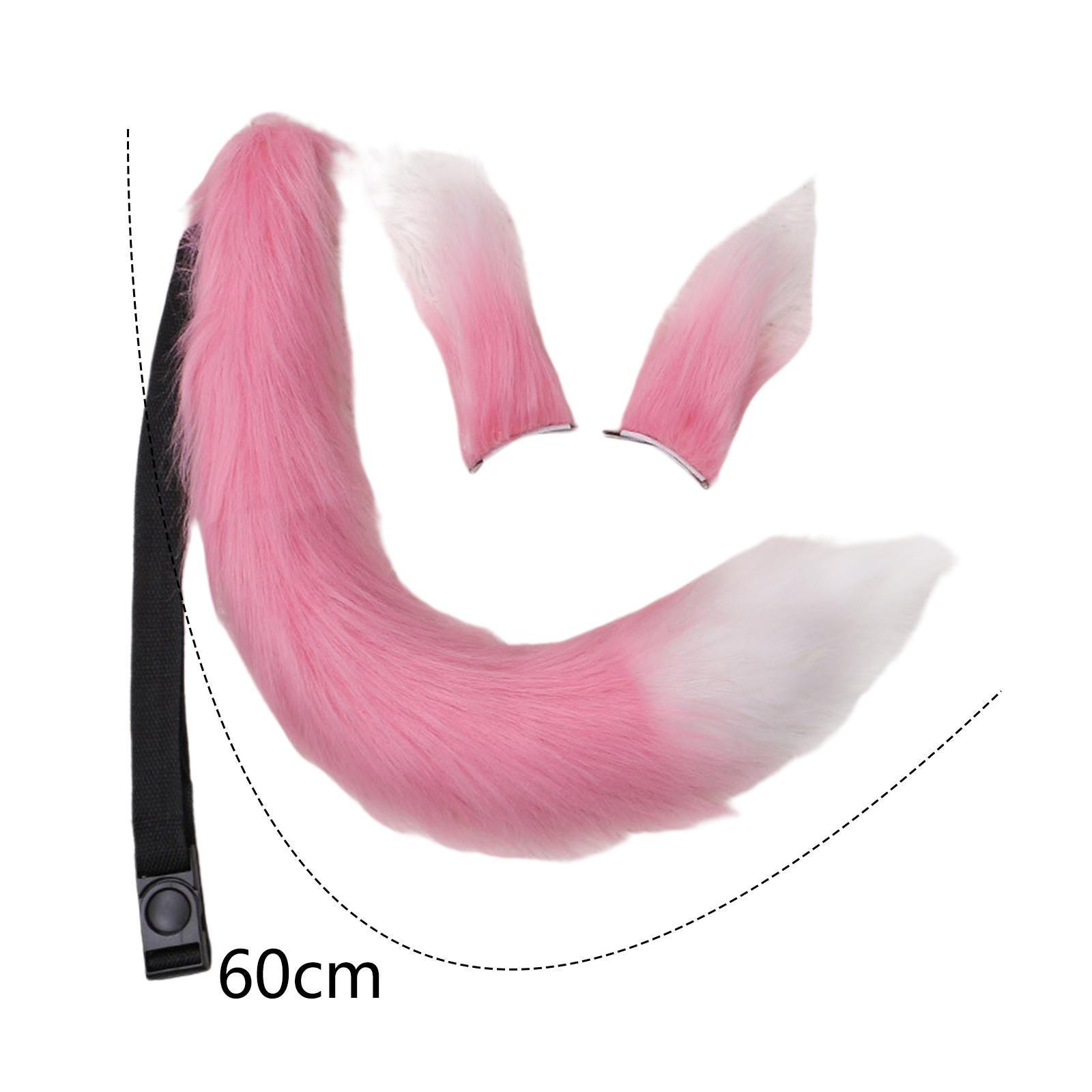 Ears and Tail Set Fancy Dress Costume Cosplay for Masquerade Kids Adult