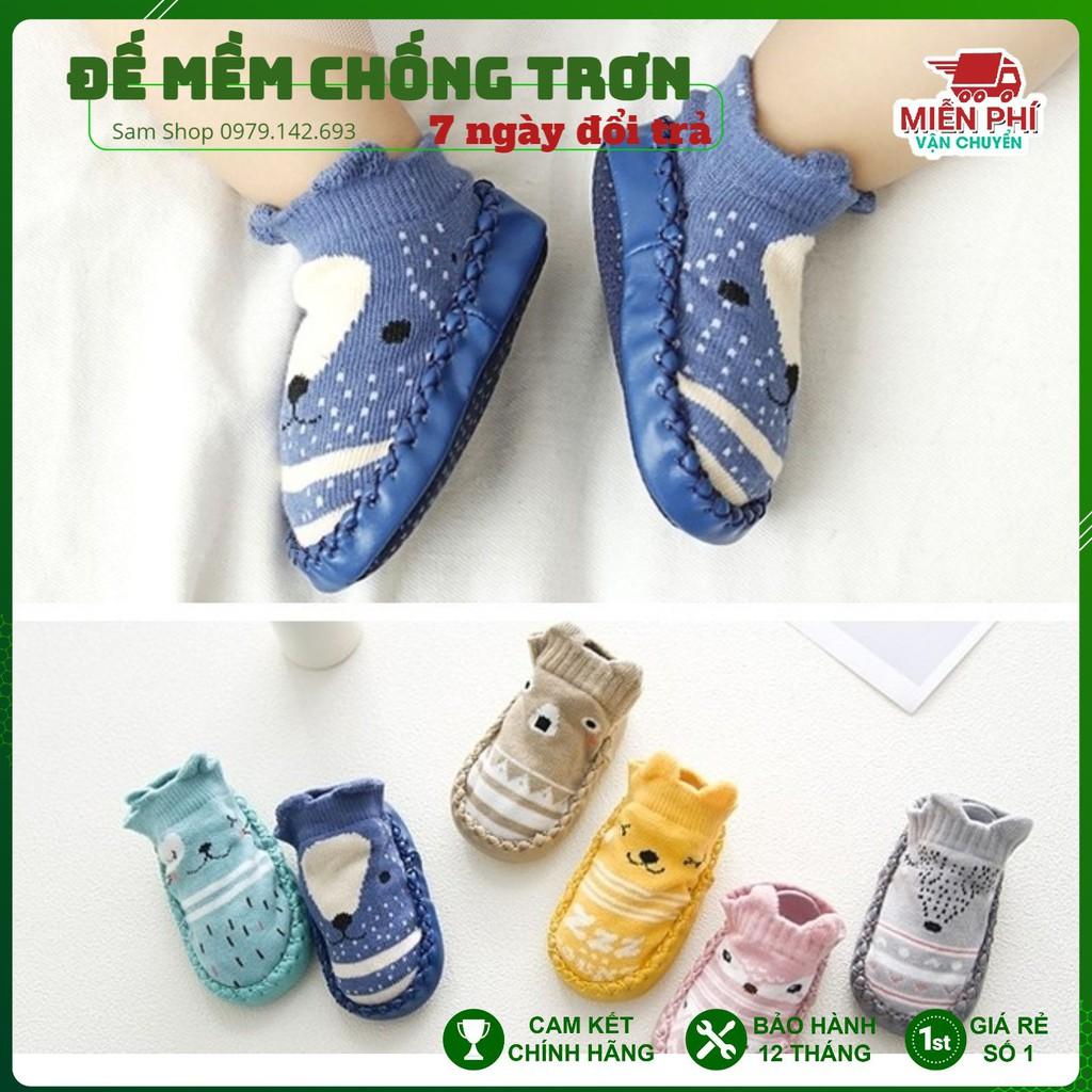 2 đôi tất tập đi cho bé| dép tập đi chống trơn trượt an toàn cho bé từ 0 đến 2 tuổi