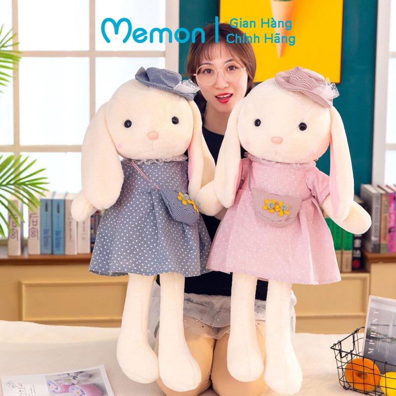 Thỏ Nhồi Bông Váy Mũ Cho Bé Cao Cấp Memon
