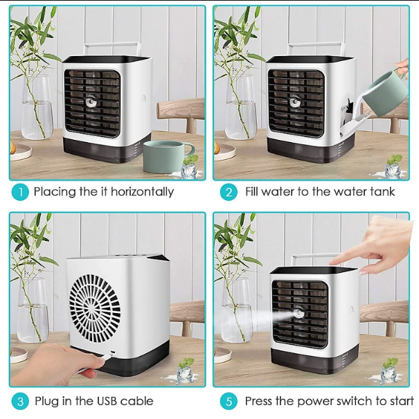 Quạt Lạnh Hơi Nước Di Động CLEAN AIR Q
