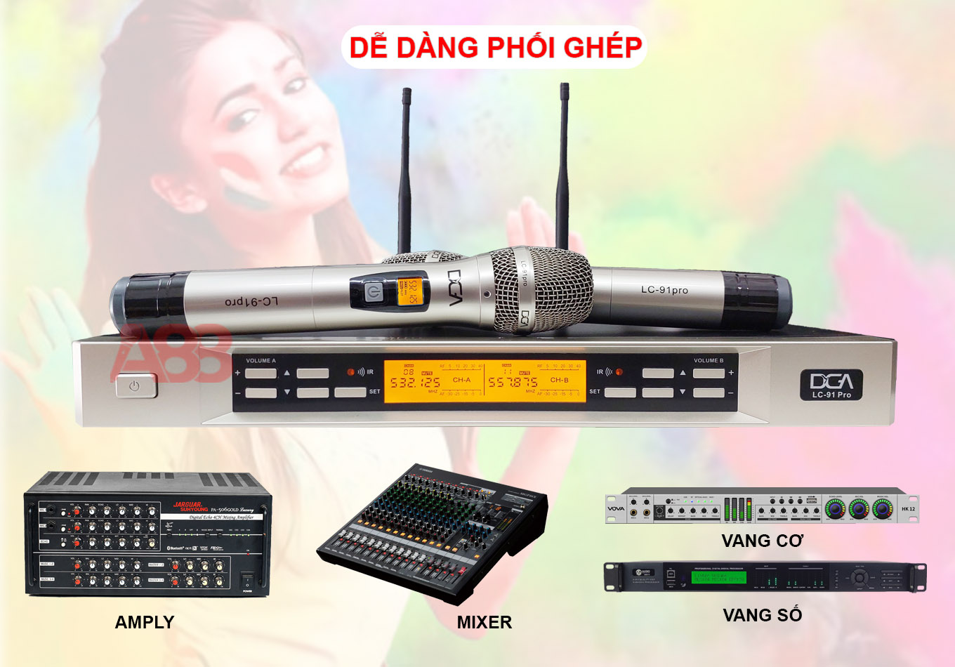 Micro không dây DGA LC 91 Pro - Hàng chính hãng