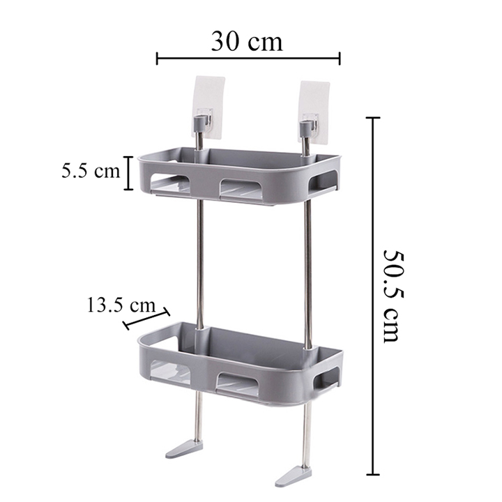 Kệ Nhà Tắm - Kệ Nhựa 2 Tầng Đựng Đồ Nhà Vệ Sinh, Nhà Tắm Giao Màu Ngẫu Nhiên