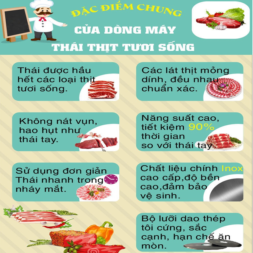 Máy Cắt, Thái Thịt Bò JZ Đa Năng, Thái Mỏng, Nhanh NEWSUN