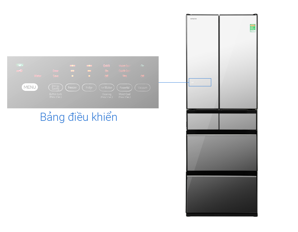 Tủ Lạnh Hitachi Inverter 540 lít R-HW540RV - Hàng Chính Hãng - Chỉ Giao Hà Nội